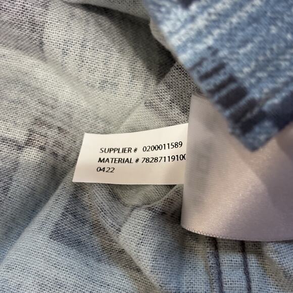 $225 RRL Double RL Ralph Lauren Blue Plaid Cotton Flannel Shirt Mens Size Medium - Picture 8 of 9